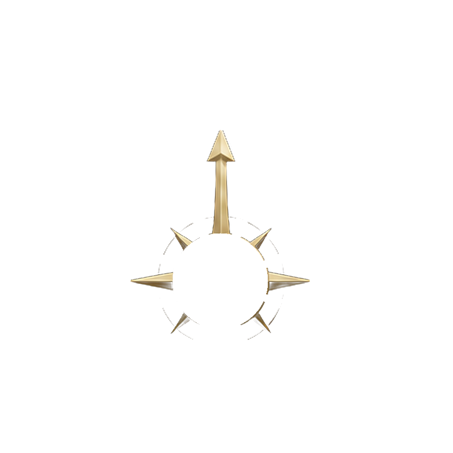 Golden compass points
